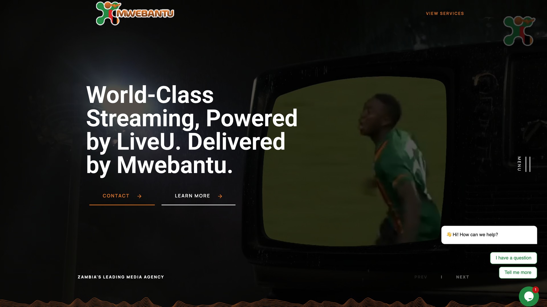 LiveU Mwebantu website: full desktop homepage view